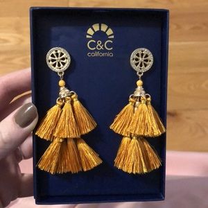 Orange Tassel Earrings!